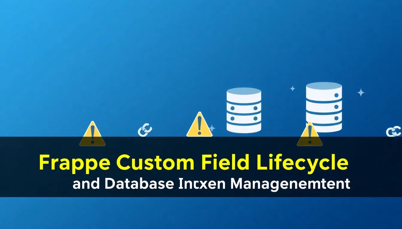 แก้ปัญหา Custom Field Lifecycle ใน Frappe — Orphaned Index, Multi-App Ownership และ before_uninstall